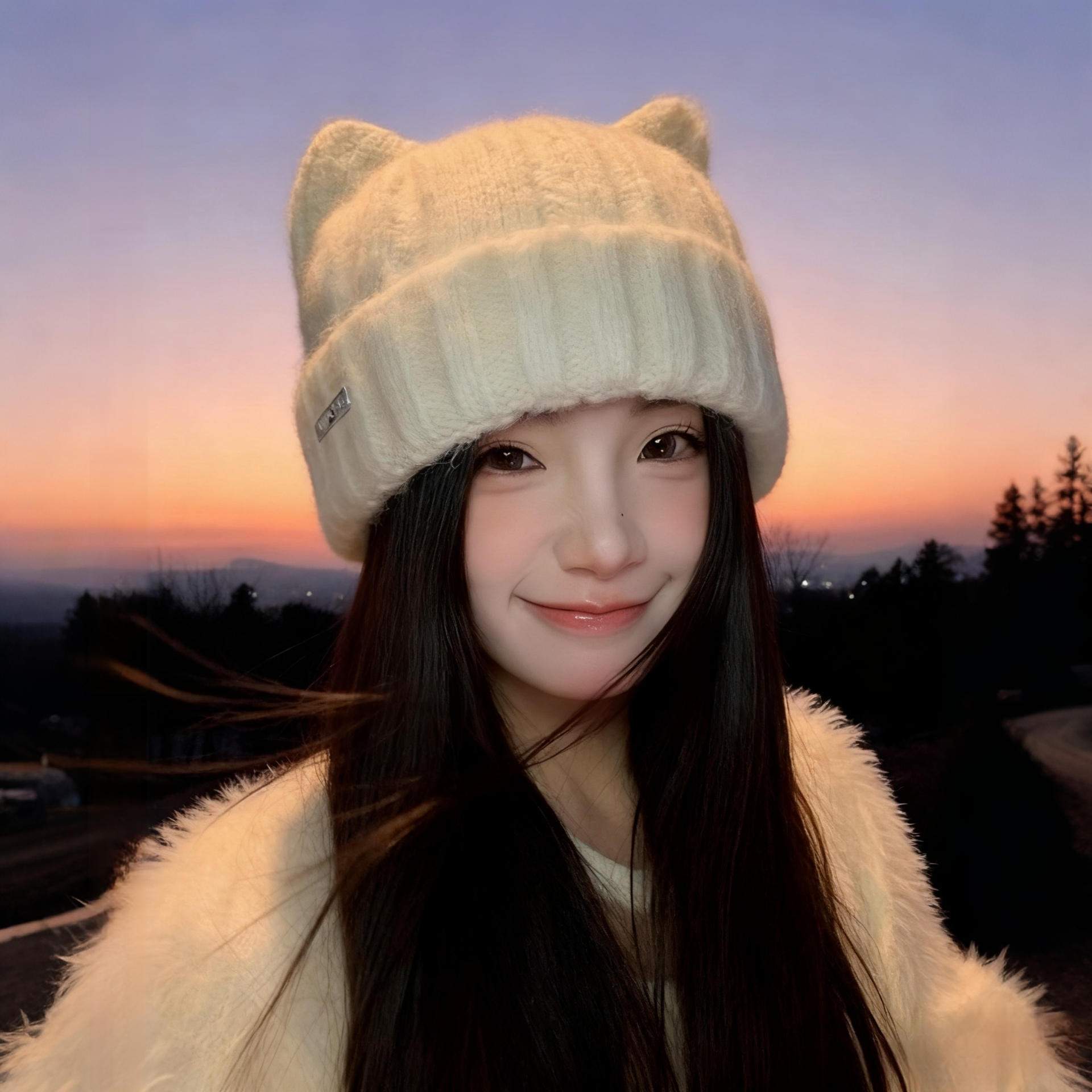 可爱猫耳朵毛线帽女冬新款韩版加厚大头围保暖冷帽护耳防寒针织帽,服饰配件/皮带/帽子/围巾,帽子,淘宝优惠券,粉丝福利购,淘宝优惠卷