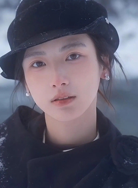 黑色赫本风羊毛帽子女秋冬季留洋千金帽高级感保暖贝雷帽百搭礼帽