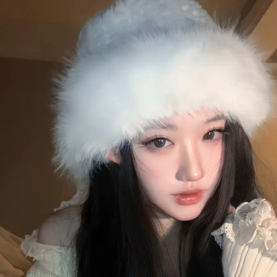 毛茸茸渔夫帽女2025新款