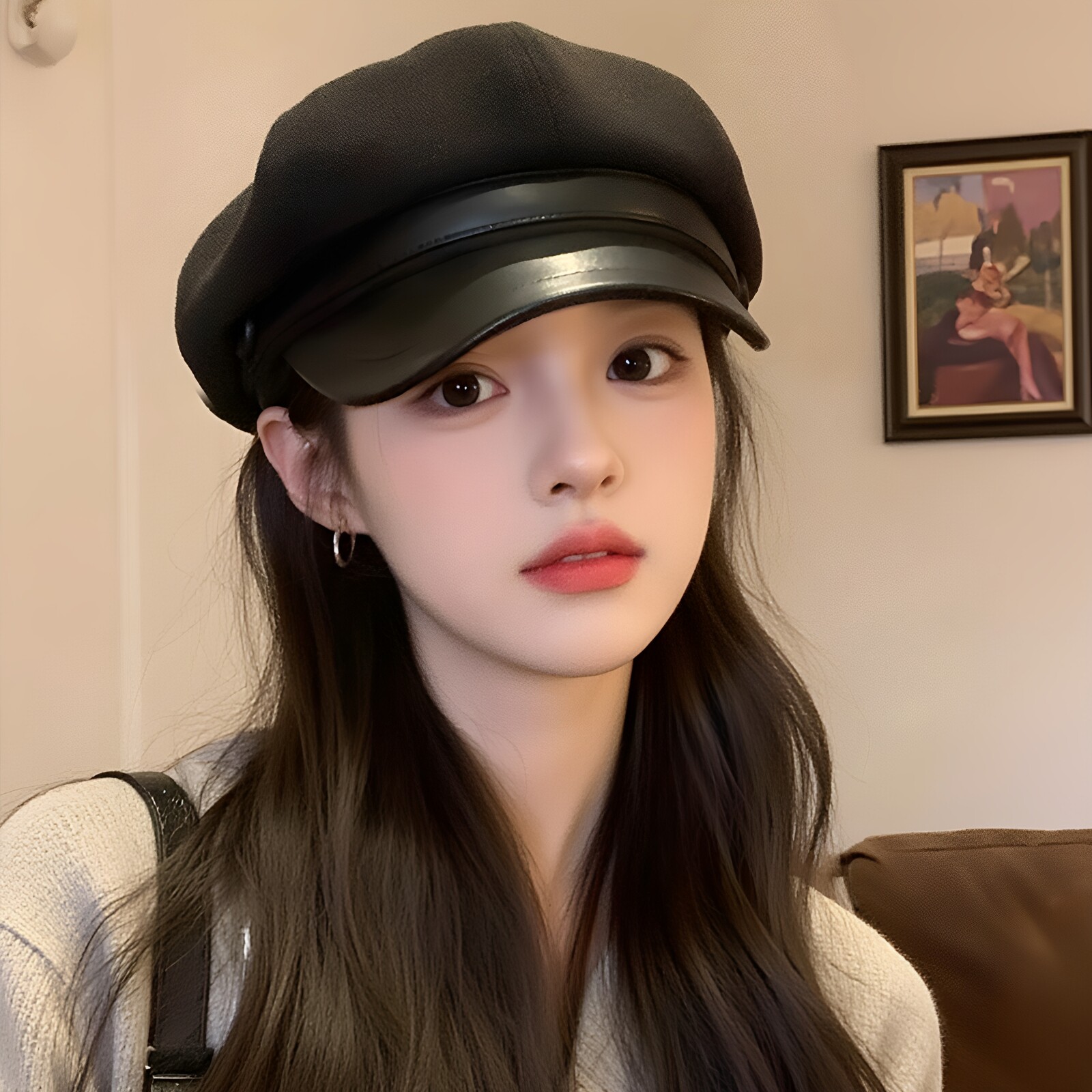 八角贝雷帽子女韩版显脸小鸭舌帽