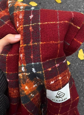 安格拉红色围巾女冬季2025新款圣诞节新年韩系氛围感加厚保暖围脖