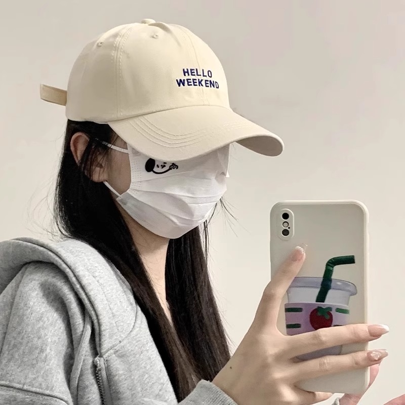 米白色鸭舌帽女2025新款
