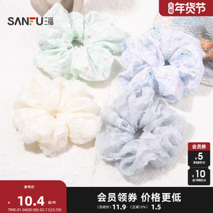 三福大肠发圈薄纱发圈发束单个 甜美梦幻优雅发饰配饰头饰841899