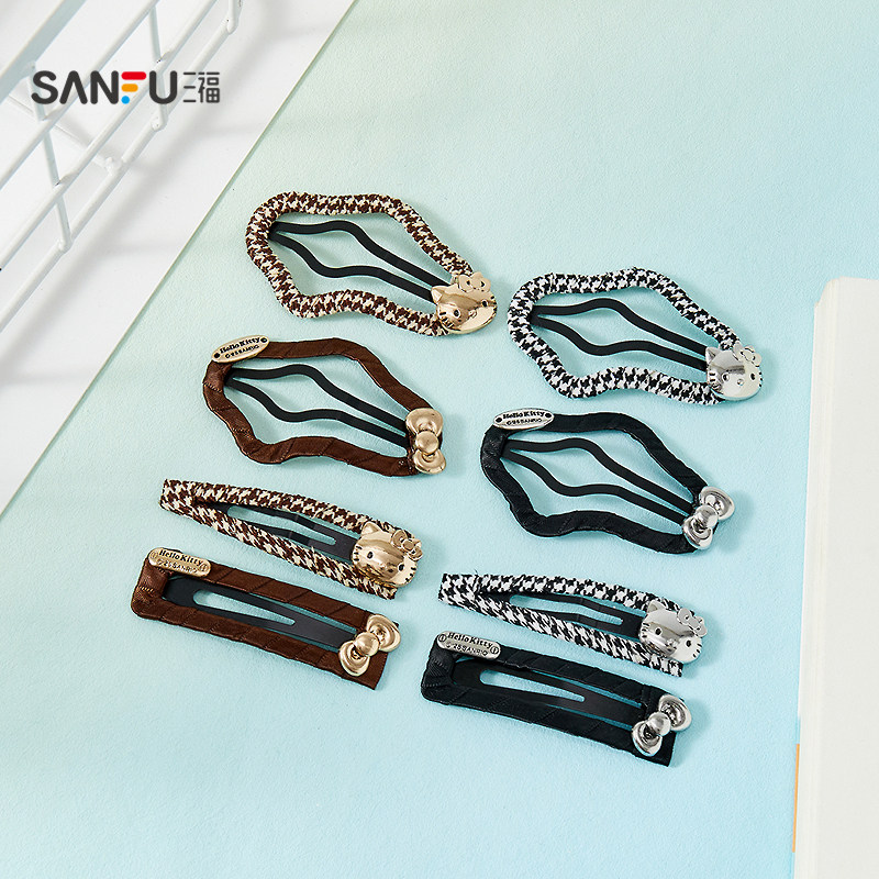 三福三丽鸥千鸟格镂空BB夹一对 甜美可爱发饰配饰发夹852228,饰品/流行首饰/时尚饰品新,发饰,淘宝优惠券,粉丝福利购,淘宝优惠卷