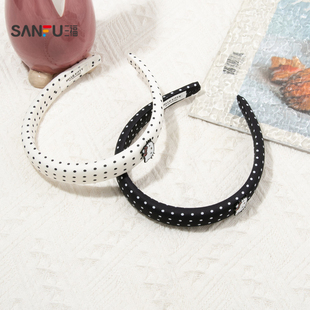 三福三丽鸥黑白窄条头箍凯蒂猫文艺清新发饰配饰发箍846951