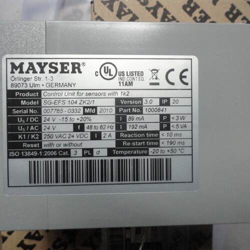 MAYSER继电器SG-EFS104ZK2/1SG-EFS134ZK2/1