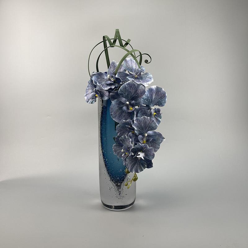 现代轻奢仿真花简约花瓶插花售楼部玄关软装样板间假花艺盆景摆件