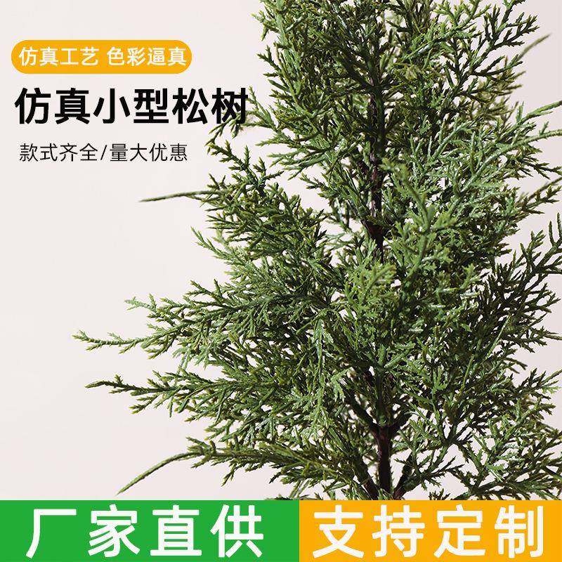 仿真小型松树圣诞树假树迷你桌面装饰品圣诞节北欧家居摆件