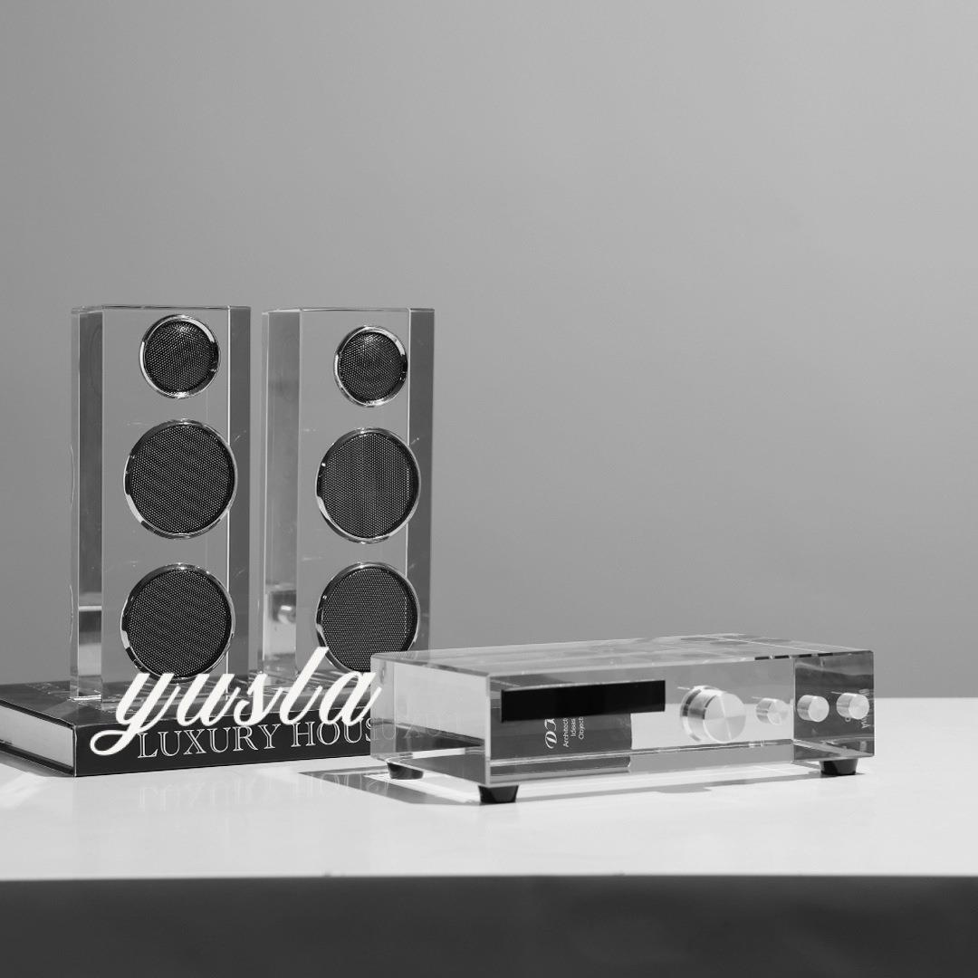 现代简约仿真音响机模型餐厅柜家居电视柜样板间别墅软装饰品摆件