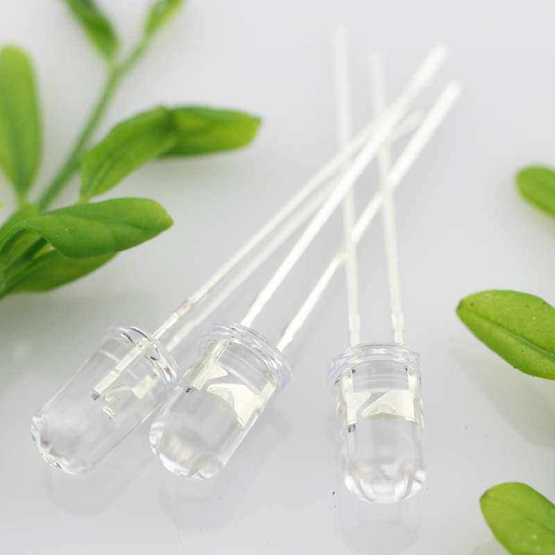 led灯珠12v超高亮12伏5mm圆头插件led汽车灯包邮聚光F5发光二极管