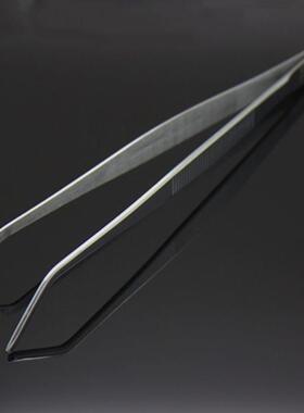 WEITESI 不锈钢弯头镊子 WT-300 弯圆头有齿不锈钢镊子 30cm