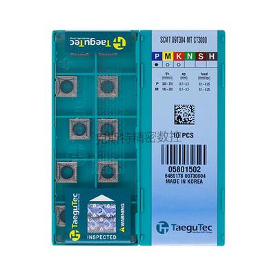 韩国特固克 Taegutec数控刀片 SCMT09T304-MT CT3000 金属陶瓷