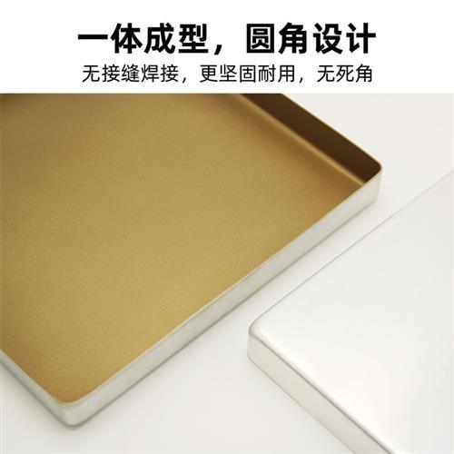 三能SN1312金色不沾烤盘正方形金盘28x28蛋糕卷月饼古早烘焙模具