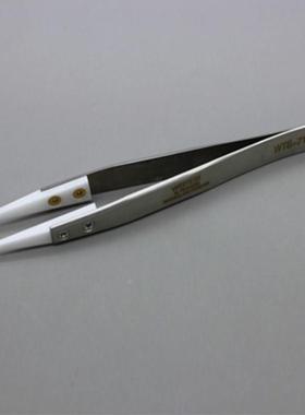WEITESI WTS-71MZB 白色圆头耐高温不锈钢陶瓷头静电镊子