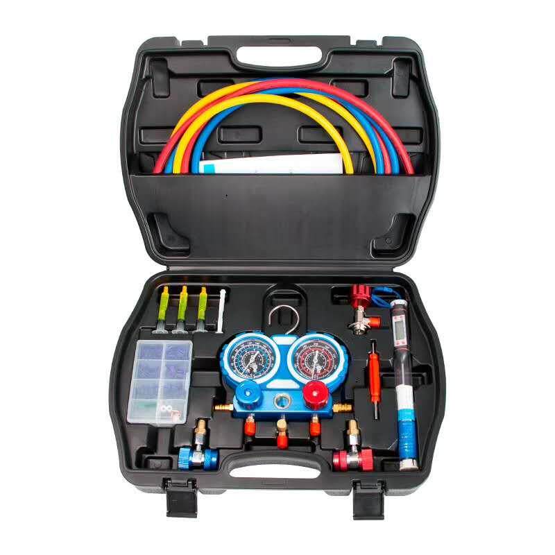 汽车冷媒压力表 车用冷媒添加工具 空调制冷剂加注器加氟冷媒工具