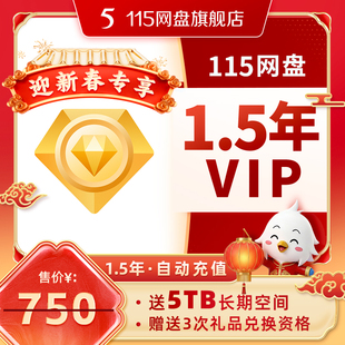 115网盘 迎新春 1.5年VIP含5TB 专享提速通道 在线预览视频