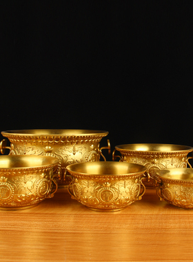 热销经典新款铜如意聚宝盆摆件