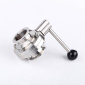 热销304不锈钢手动真空蝶阀卫生级卡箍快接卡盘鸭嘴快装 蝶阀KF50