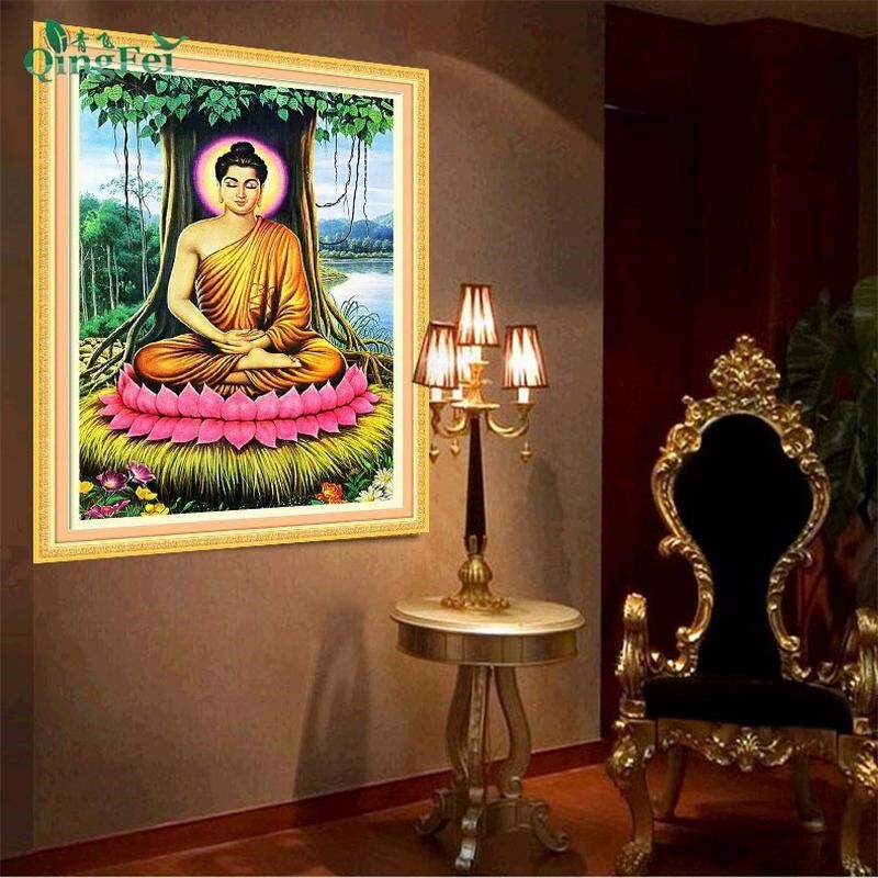 热销青飞新佛缘十字绣释迦摩尼佛如来佛祖越南菩提树释迦牟尼佛钻