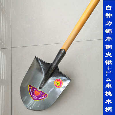 热销挖铁锨锹锹大铲园艺小号钢圆头园林树尖头锨尖锹尖铲农用锹圆
