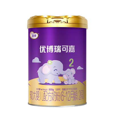 圣元优博法版瑞可嘉婴儿配方奶粉2段(6-12个月龄）900g6罐