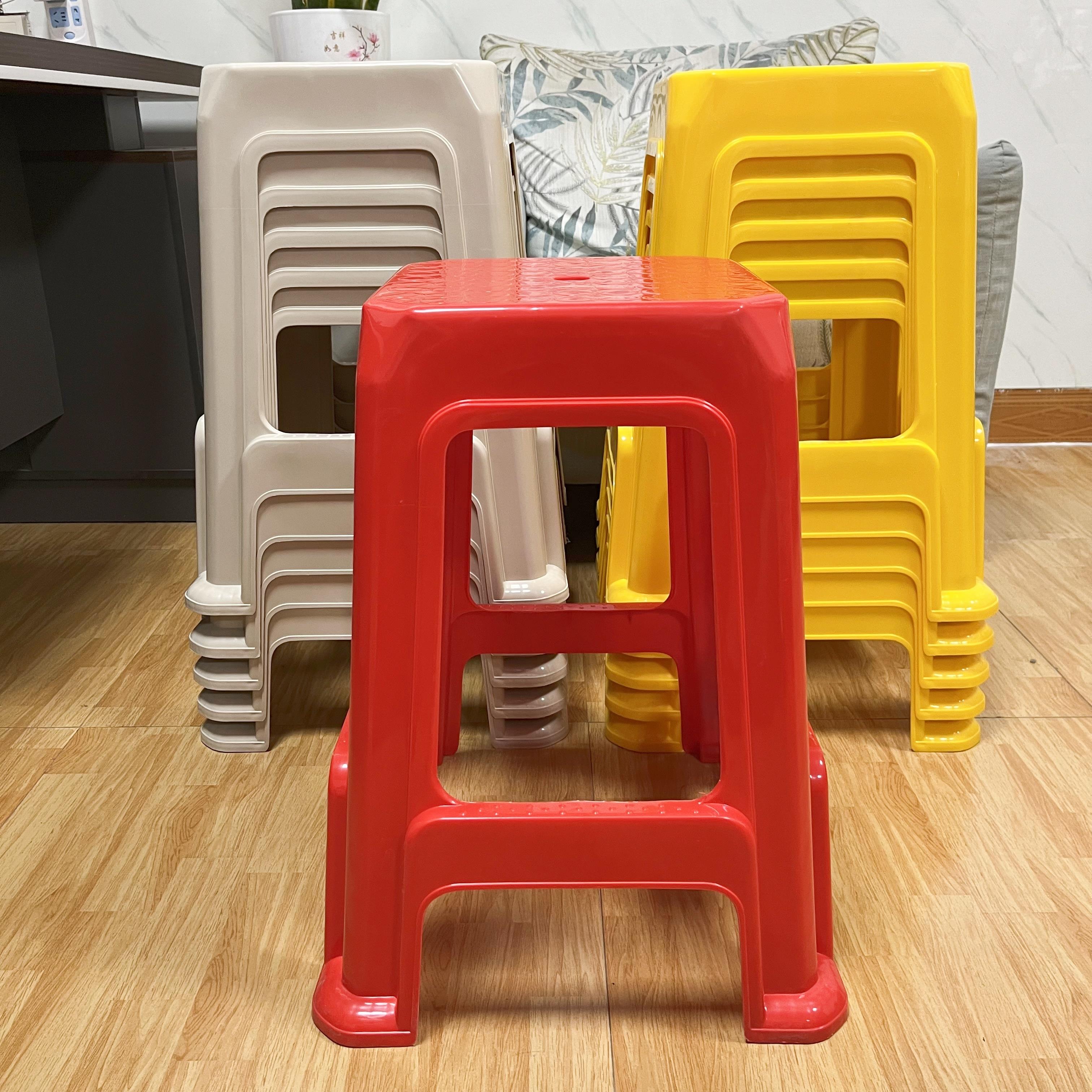 展会塑料凳子加高55厘米坐高板凳加厚耐用熟胶工厂聚会拍照垫脚椅