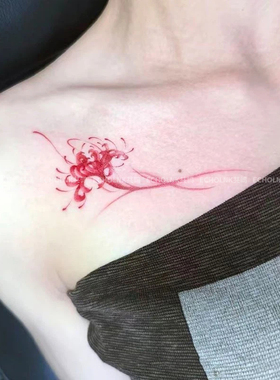 高级感清冷彼岸花纹身贴
