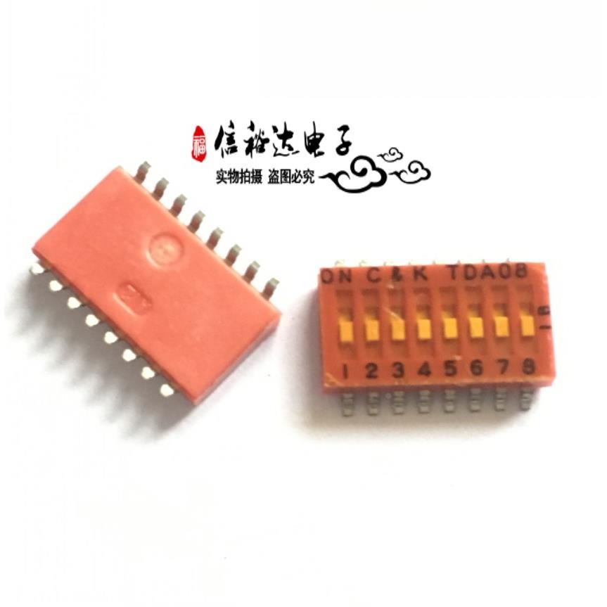TDA08H0SK1 TDA08H0SB1 C&K Switches美国贴片8位 滑动拨码开关