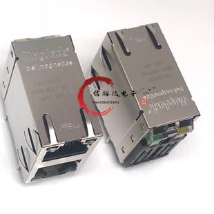 2D1T 双口以太网插孔RJ45 100BASE 连接器 BEL原装 0845