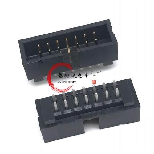 FOXCONN 2.54mm双排直针2X7简牛简易牛角座针座14POS HL2107H