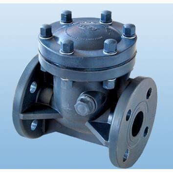塑料旋启式止回阀 PP RPP PVC化工污水法兰止回阀 DN40 DN50 2寸