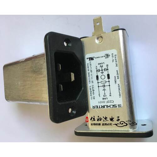 SCHURTETR舒特瑞士进口 AC电源滤波器插座尾插20A 250V C22F.0101