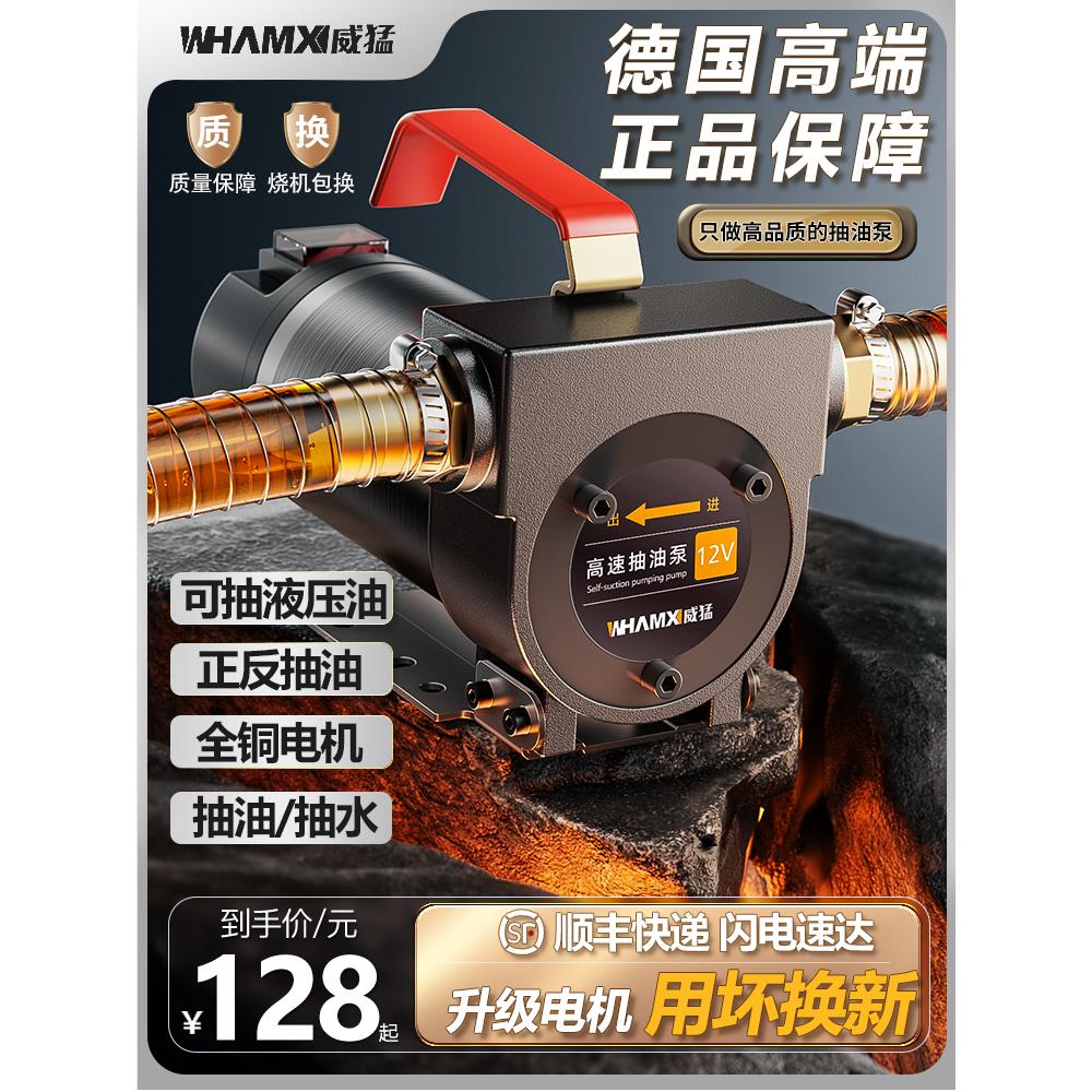 电动抽油泵12v24v220v通用柴油泵输油泵抽油机抽水泵自吸泵加油机