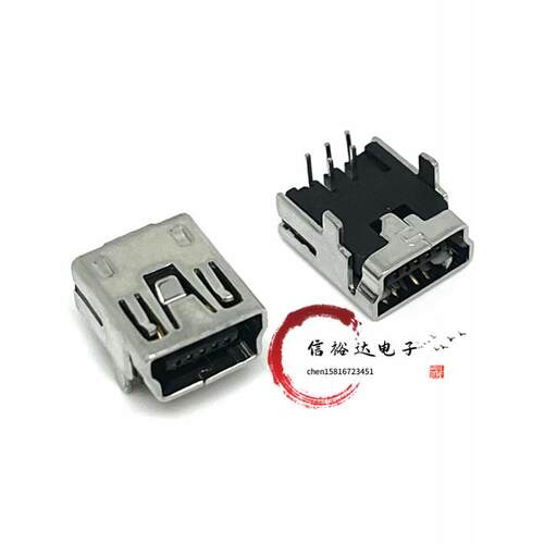 DDK日本进口 迷你MINI USB2.0母座通孔卧式B型5POS TYPE-B型接口