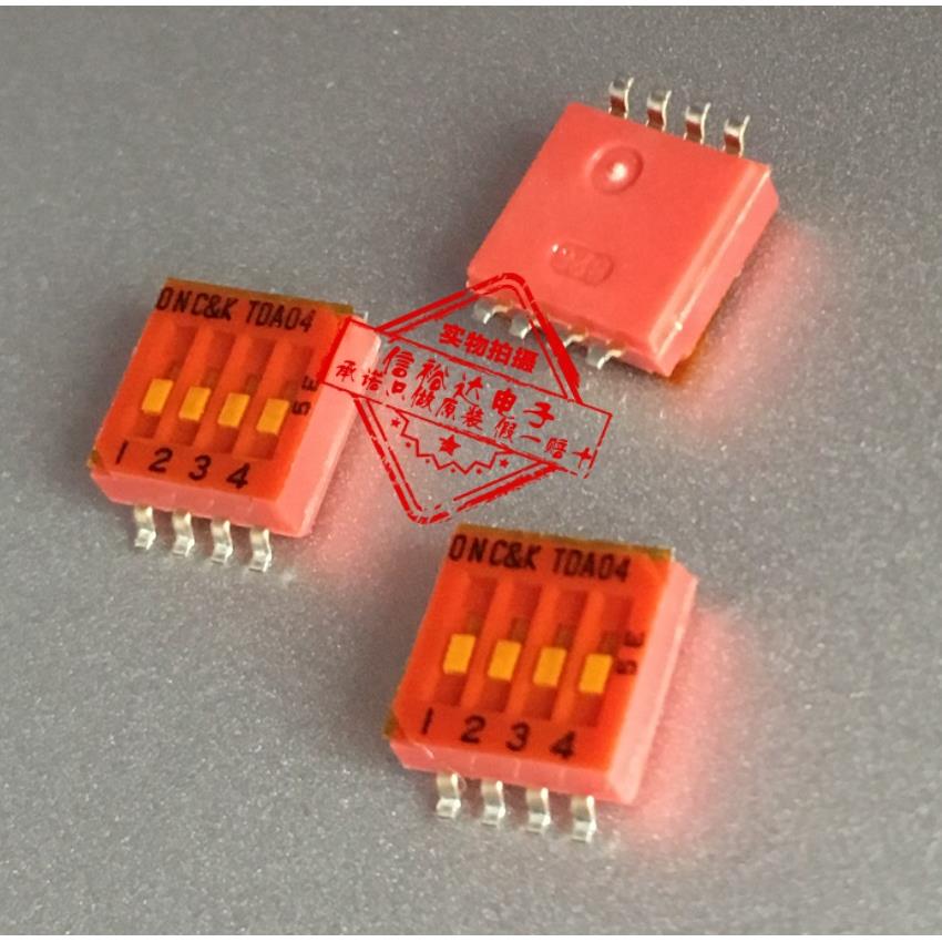 TDA04H0SK1 TDA04HOSB1 TDA04HOSB1R C&K美国SMD贴片 拨码开关4位