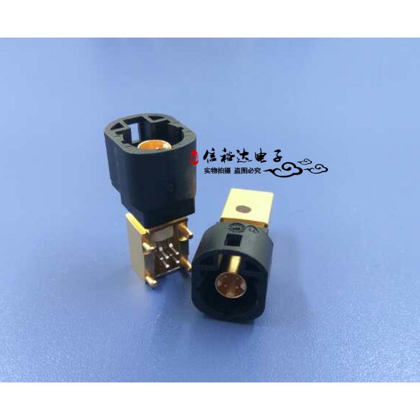 Rosenberger汽车USB线束FAKRA天线插头LVDS HSD4直角A型黑色公头