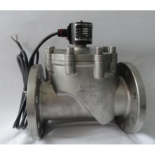 防爆高压气体法兰电磁阀 不锈钢法兰高压电磁阀 蒸汽PN64 6.4MPA