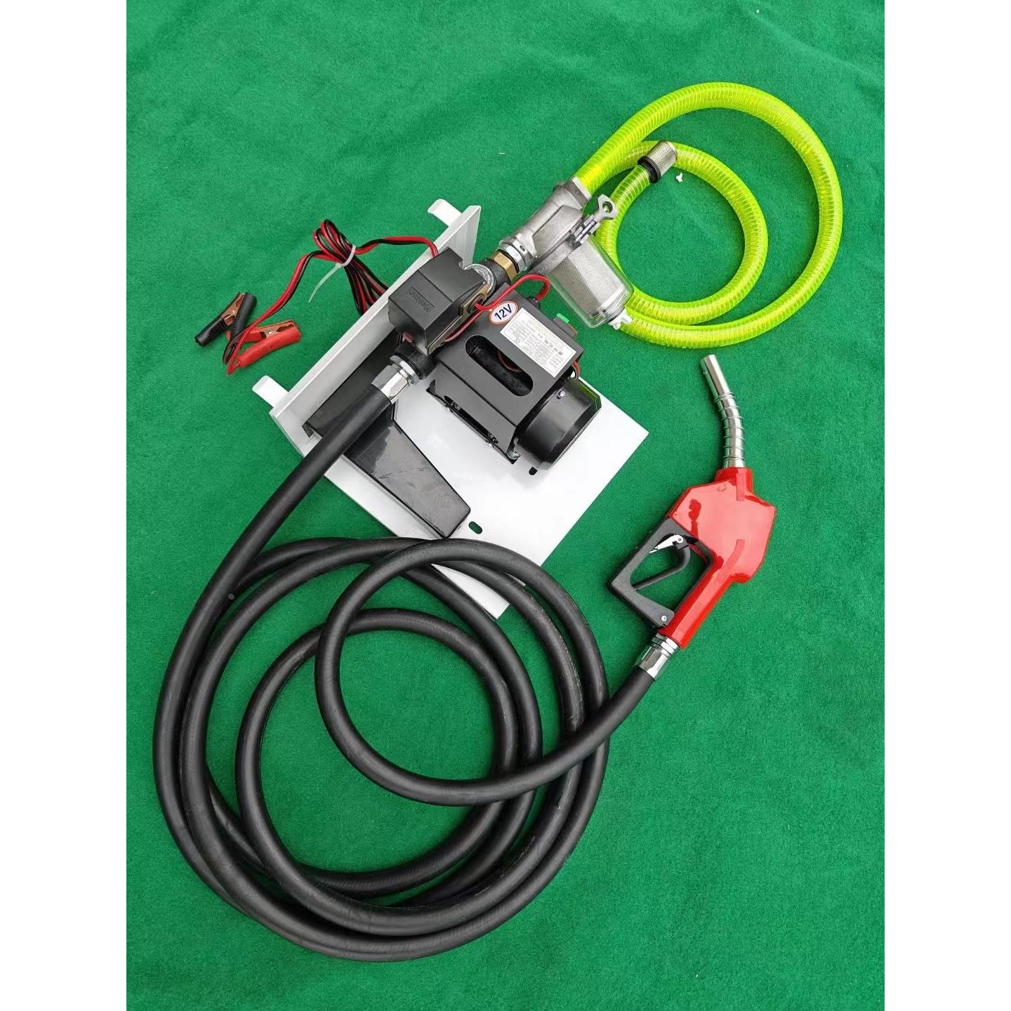 柴油电动抽油泵12V24V220v全自动大功率加油枪车载挂吨桶式加油机