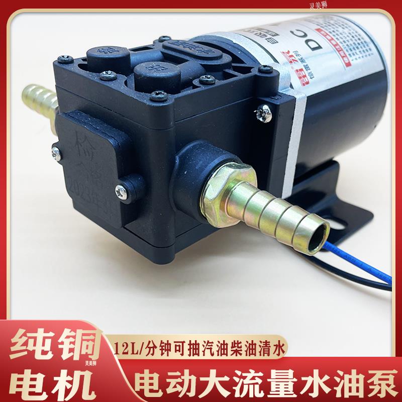 电动抽油泵12v24v汽油泵柴油泵水泵小型加油机车载自吸泵吸水神器