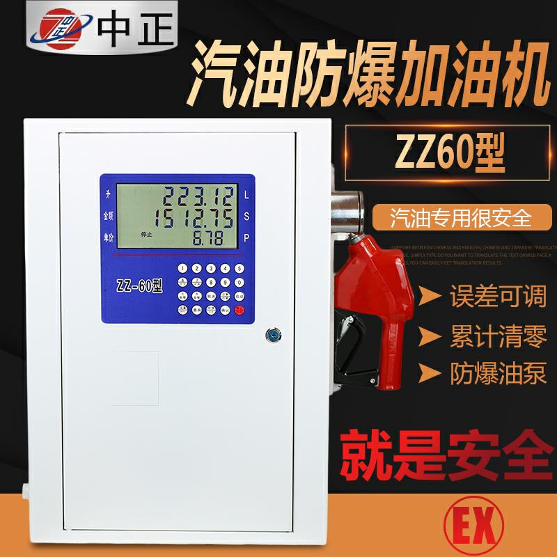 中正zz60车载柴油汽油加油机12v24v220v大流量汽车计量防爆油泵