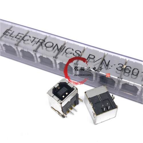 FCI 61729-1011BLF USB2.0 TypeB型打印机接口母座4POS 2.5mm