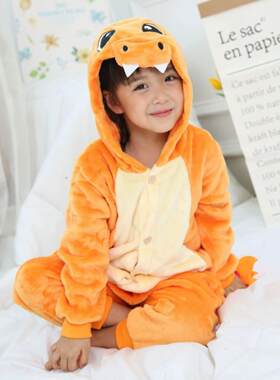 小火龙万圣节服装男童cos服童装儿童恐龙睡衣动物幼儿园运动会冬5