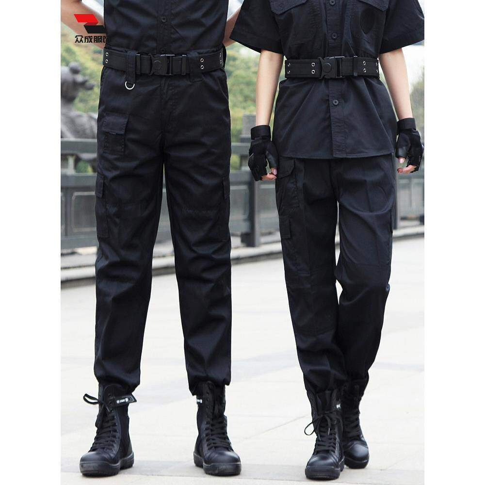 安全工作服裤子夏季511斜纹训练裤黑色单裤男女通用特别训练裤工