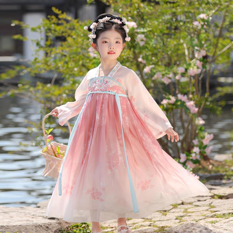 汉服女童2025新款春装古风日常仙气夏宝宝中国风公主裙儿童汉服女图片