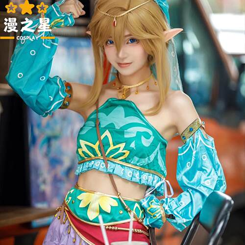 塞尔达传说cos服 女装林克cosplay全套服装 荒野之息link女装c服