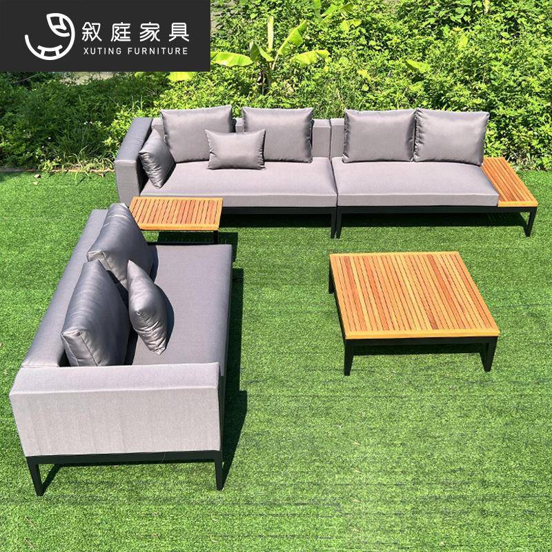 休简约外沙几发室闲外花园庭院民宿外摆防水防晒躺床22-8-2-实木