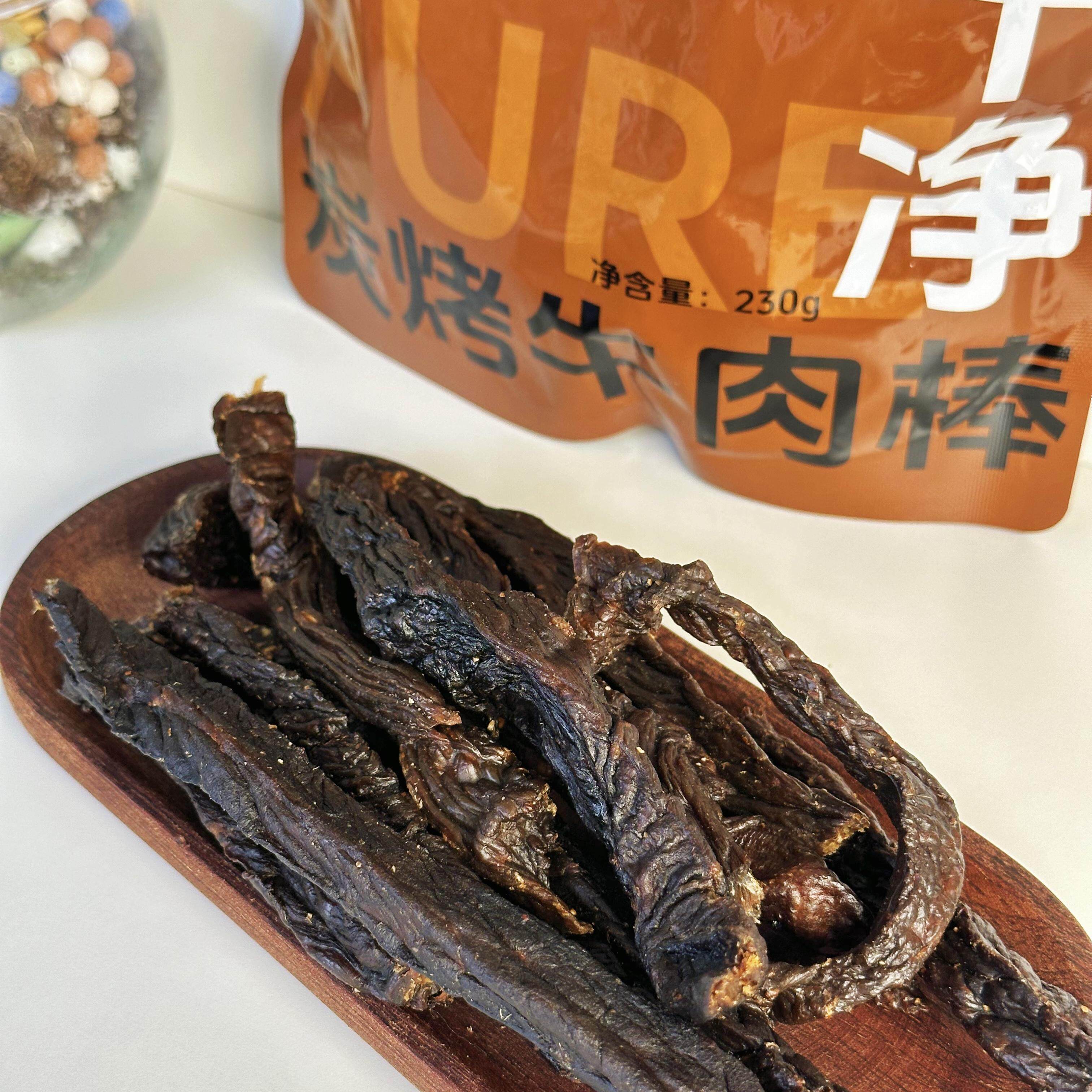 札萨炭烤超干牛肉棒，健康无添加零食~