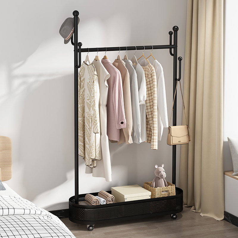 速发可移动挂钢架家用衣帽架衣管铁艺脏衣衣置衣架卧室落地篮服收