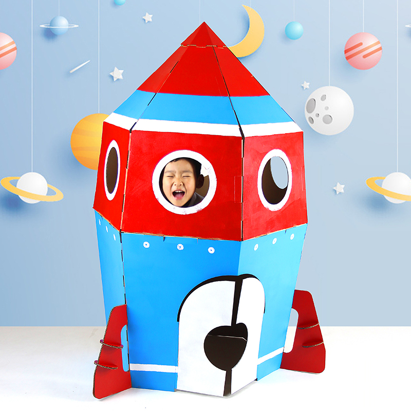 速发儿箭纸箱屋 幼儿园火童室内帐篷手工瓦楞纸板宝宝小房子