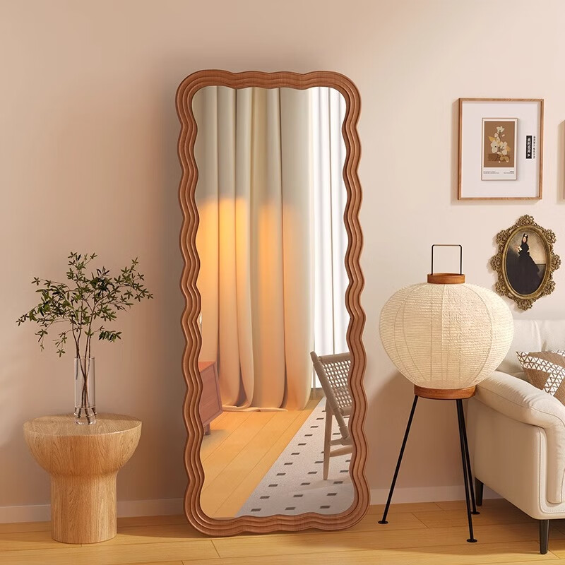 速发复古全身穿衣镜壁挂级地镜家用卧室落镜子高大感服装店试衣镜